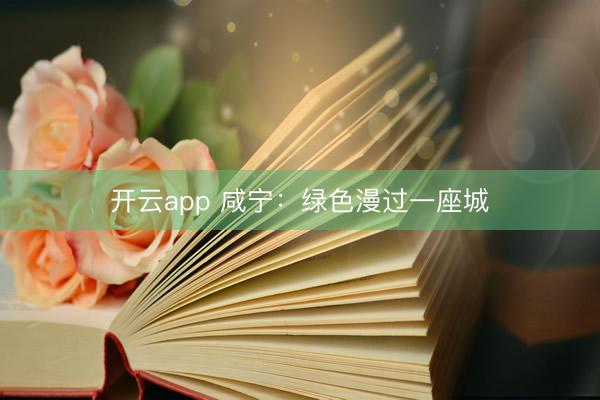 开云app 咸宁：绿色漫过一座城