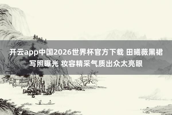 开云app中国2026世界杯官方下载 田曦薇黑裙写照曝光 妆容精采气质出众太亮眼