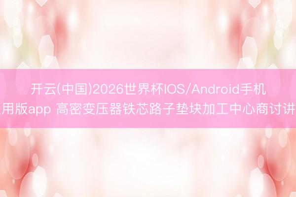 开云(中国)2026世界杯IOS/Android手机通用版app 高密变压器铁芯路子垫块加工中心商讨讲解