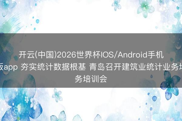 开云(中国)2026世界杯IOS/Android手机通用版app 夯实统计数据根基 青岛召开建筑业统计业务培训会