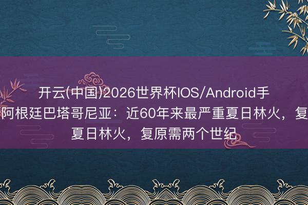 开云(中国)2026世界杯IOS/Android手机通用版app 阿根廷巴塔哥尼亚：近60年来最严重夏日林火，复原需两个世纪