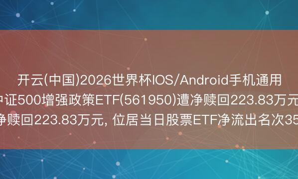 开云(中国)2026世界杯IOS/Android手机通用版app 5月27日招商中证500增强政策ETF(561950)遭净赎回223.83万元， 位居当日股票ETF净流出名次350/1207