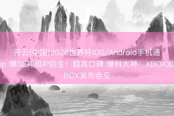 开云(中国)2026世界杯IOS/Android手机通用版app 曝SE神级IP回生！超高口碑 爆料大神：XBOX发布会见